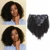Caliee Afro Kinky Curly Afro 3C 4A Coily Clip ins Hair Extension for African American Black Women Real Remy Human Black
