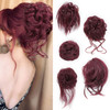 Elvirgel 5 PCS Messy Bun Hair Piece for Women Scrunchies Ponytail Extension with Elastic Rubber Band Hair Pieces for Upd