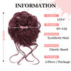 Elvirgel 5 PCS Messy Bun Hair Piece for Women Scrunchies Ponytail Extension with Elastic Rubber Band Hair Pieces for Upd