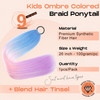 SEIKEA Colored Hair Extensions 26 9 Strands Lightweight Colored Hair Extensions for Kids Braid Ponytail Blend Hair Tinse