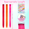 24PC Colored Clip in Hair Extension Age 4 5 6 7 81012 Year Old Easter Basket Stuffers Gifts for Girls 20Inch Colorful Ha