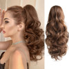 StrRid Hair Extensions Ponytail Extension Claw Clip Wavy 16 Long Synthetic Pony Tail for Adults Women Curly Ponytails Fl