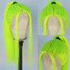 Aubree Fluorescent Green Wigs for Women Neon Green Long Straight Lace Front Synthetic Wigs with Baby Hair Glueless Heat