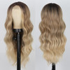 AISI QUEENS Long Blonde Wigs for Women Ombre Blonde Wavy Synthetic Curly Hair Wigs Natural Looking Middle Part Heat Resi