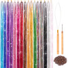 16 Colors Hair Tinsel Kit ELASO 48 Inches 3300 Strands Tinsel Hair Extensions Fairy for Christmas Halloween Cosplay Part