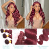 Dorabeauty Human Hair Bundles 99J Burgundy Bundles Body Wave 100 Brazilian Human Hair 20 22 24 inch