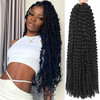 Alrence Passion Twist Hair 24 Inch 8 Packs Water Wave Crochet Hair Curly Braiding Hair For Butterfly Locs Long Bohe Croc