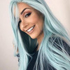 Baby Blue Wig for Women Best Blue Lace Front Wigs Pre Plucked Long Wavy Real Hair Wig Glueless Lace Wig Ice Blue Synthet