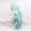 Baby Blue Wig for Women Best Blue Lace Front Wigs Pre Plucked Long Wavy Real Hair Wig Glueless Lace Wig Ice Blue Synthet