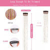 Hair Tinsel Clip in Tinsel Hair Extensions Pink Fairy Glitter Hair Tinsel Kit for Women Heat Resistant 215In 6Pcs Festiv