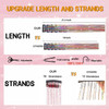 Hair Tinsel Clip in Tinsel Hair Extensions Pink Fairy Glitter Hair Tinsel Kit for Women Heat Resistant 215In 6Pcs Festiv