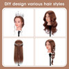 Mannequin Head with 100 Human Hair TopDirect Real Hair Cosmetology Mannequin Head Hair Styling Hairdressing Practice Tra