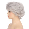 Kaneles Short Curly Grey Women Wigs Hair Old Lady Wig with Bangs Natural Synthetic Hair Heat Resistant Halloween Cosplay