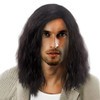 HBwig Black Curly Long Wavy Fluffy Wig for Men Synthetic Hair for Daily Costume Party Black