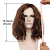 HBwig Black Curly Long Wavy Fluffy Wig for Men Synthetic Hair for Daily Costume Party Black
