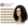 HBwig Black Curly Long Wavy Fluffy Wig for Men Synthetic Hair for Daily Costume Party Black