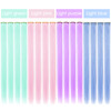 JCHDWSGUO 16 PCS 21Inch Multicolor Hair Extensions Party Highlights Clip in Synthetic Hair Accessories Cosplay Party Dre