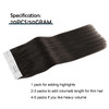 Sassina Tape in Human Hair Extensions Seamless Double Side Skin Wefts Tape in Real Human Hair Natural Black Tape in Exte