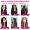 Dorsanee Ombre Passion Twist Hair 18 Inch 6 Packs Water Wave Crochet Hair Long Bohemian Curly Braiding Hair for Butterfl