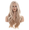 Gerulyss 26 Inches Light Blonde Mix Strawberry Blonde Wigs for Women Long Wavy Middle Part Wig Natural looking Synthetic