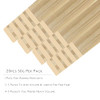 WENNALIFE Tape in Hair Extensions Human Hair 20pcs 50g 18 inch Light Blonde Highlighted Golden Blonde Remy Hair Extensio