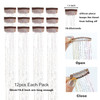 YOOONXI 12Pcs Hair Tinsel Clip in 196Inch Glitter Tinsel Hair Extensions Heat Resistant Shiny Sparkle Fairy Hair Tinsel