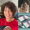 HUA Kinky Curly Short Wigs for Black Women Human Hair Chocolate Brown Mix Medium Auburn Curly Human Hair Wigs for Black