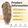 LONAI Ponytail Extension 18 Wavy Claw Clip Ponytail Extensions Shoulder Length Curly Wavy Claw Clip in Ponytail Hair Ext