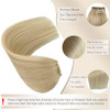 Blonde Clip in Hair Extensions Human Hair 15 Inch 60 Platinum Blond Real Human Hair Extensions Clips ins Thick Ends Soft
