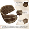 Balayage Clip in Extensions Real Human Hair 15 Inch Thick Ends Full Straight Ombre Balayage Brown to Beige Blonde Human