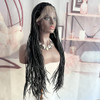 Choshim Hair Micro Braided Lace Front Wig Heat Resistant Fiber Synthetic Twist Braid Half Hand Tied Front Lace Wig 22inc