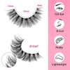 Mink Eyelashes Volume Dramatic False Eyelashes Thick Long Mink Lashes Wispy Strip Curly Fake Eyelashes by Calphdiar online at globaldelivered
