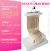 Ve Sunny Real Hair Extensions Clip in Human Hair Blonde Highlights Remy Hair Extensions Thick Human Hair Clip in Extensi