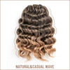 ToyoTress Ocean Wave Crochet Hair 9 Inch 8 Packs Ombre Blonde Short Curly Hair Ocean Wave Braiding Hair Synthetic Hair E