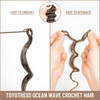 ToyoTress Ocean Wave Crochet Hair 9 Inch 8 Packs Ombre Blonde Short Curly Hair Ocean Wave Braiding Hair Synthetic Hair E