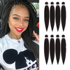 DIFUNEE Prestretched Braiding Hair 22 Inch 8 Packs Dark Brown Long Braiding Hair For Twist or Box Braids Yaki Texture Ho