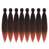 ROSDINA Prestretched Braiding Hair 30 Inch 8 Packs Ombre Orange Long Braiding Hair For Twist or Box Braids Yaki Texture