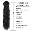 FASHION LINE Long Curly Drawstring Ponytail 30Synthetic Clip In Ponytail Extensions Black Color for Women Afro Curly Cor