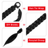 Ponytail ExtensionVemet Braided Ponytail Extension Black Women with Hair TieStraight Wrap with Braid Synthetic Hair Piec