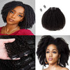 SAGA QUEEN 4B 4C Clip In Human Hair Afro Kinky Curly Clip In Hair Extensions 8pcs 18 stainless steel clips Brazilian Vir