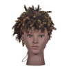 Afro Cosmetology Mannequin Head Bald Manikin for Wigs Making Wig Display Hat and Glasses Display With Free Clamp