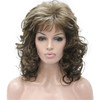 Aimole Women Long Curly Synthetic Wigs Natural Soft Wig 12TT26 Brown Highlighted