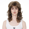 Aimole Women Long Curly Synthetic Wigs Natural Soft Wig 12TT26 Brown Highlighted