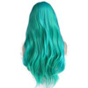 sylvia 24 Blue Mixed Green Wig for Women Long Natural Straight Curly Wavy Hair Wig Synthetic Lace Front Wigs Middle Part