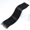 ROSEBUD Tape in Hair Extensions REMY Human Hair Secure Skin Weft Hair Extensions Seamless 50gPack 20Pcs 16 Inch Jet Blac