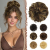 FESHFEN Human Messy Buns 100 Human Hair Bun Real Scrunchies Hair Pieces Ponytail Extensions Wavy Tousled Updo Chignon Ha