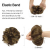 FESHFEN Human Messy Buns 100 Human Hair Bun Real Scrunchies Hair Pieces Ponytail Extensions Wavy Tousled Updo Chignon Ha