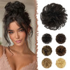 FESHFEN Human Messy Buns 100 Human Hair Bun Real Scrunchies Hair Pieces Ponytail Extensions Wavy Tousled Updo Chignon Ha