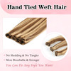 ABH AMAZINGBEAUTY HAIR Sew in Highlighted Hand Tied Weft Hair Extensions Sew In Extensions Remy Human Hair Thick Ends Ch