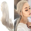 xiweiya Long Straight Silver Platinum Blonde Lace Front Lace Wigs Synthetic Ash Blonde Straight Heat Resistant Fiber Wig